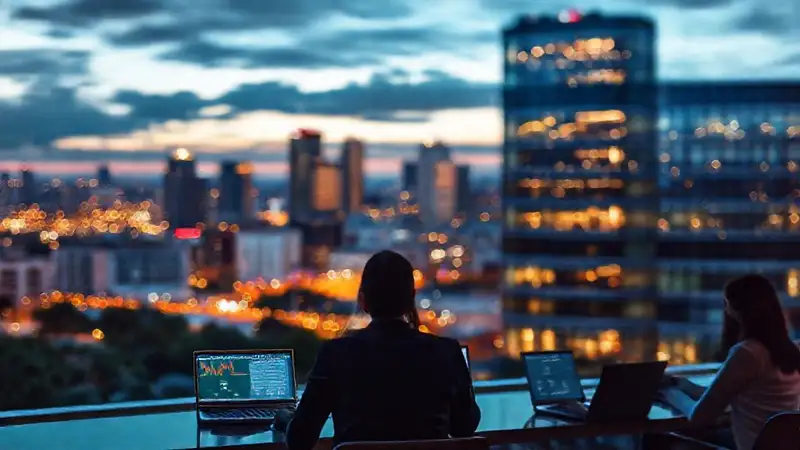 Oficinas modernas iluminan el horizonte queretano