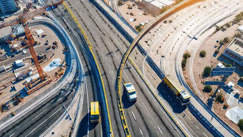 La construcción vial moderna es vibrante